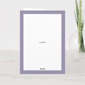 1. Hochzeitsjubiläum Lila Blumenpionie Karte (Rückseite)