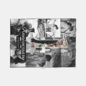 1. Hochzeitsjubiläums-Foto-Collage-Decke Fleecedecke (Vorderseite (Horizontal))