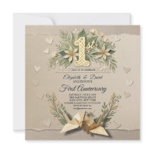 1. Hochzeitspapier-Jubiläum Papercut-Kran Foto