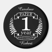 1. Hochzeitstag 1 Jahr Magnet (Vorne)