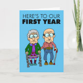 1. Hochzeitstag alt Karte (Vorderseite)