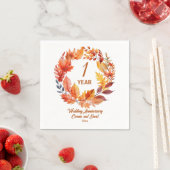 1. Hochzeitstag Herbst Blumengarten Serviette (Beispiel)