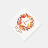 1. Hochzeitstag Herbst Blumengarten Serviette (Ecke)