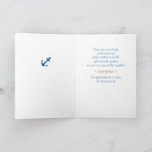 1. Hochzeitstag, Individuelle Name, Marine Karte (Innenseite)