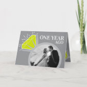 1. Hochzeitstag, jetzt Foto Karte (Vorderseite)
