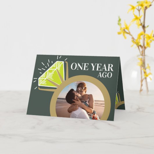 1. Hochzeitstag, jetzt Foto Karte (Gelbe Blume)