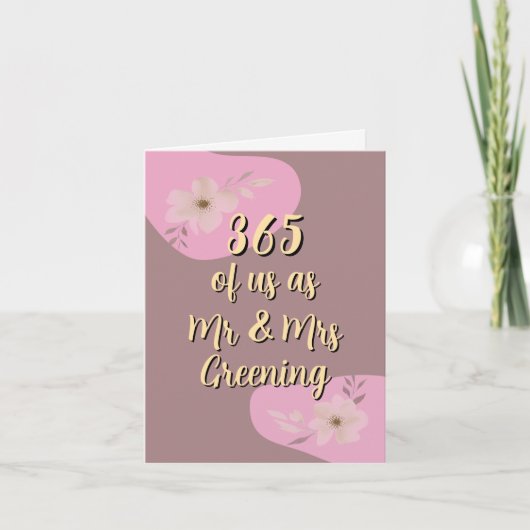 1. Hochzeitstag Karte Papier zuerst (Vorderseite)