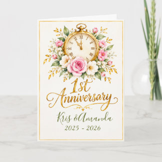 1. Hochzeitstag | Papier-Grußkarte Karte