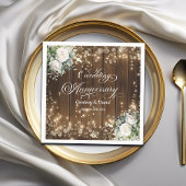 1. Hochzeitstag Rustikale Saitenlichter Serviette