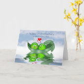 1. Hochzeitstag, zwei Erbsen in einem Pod, Herz Karte (Gelbe Blume)