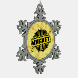 1 Hockey Vater Weihnachtsbaum Snowflake Ornament
