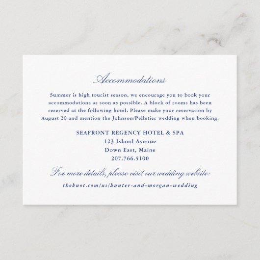 1 Hotelzimmer Beilage Karte - Penobscot (Vorderseite)