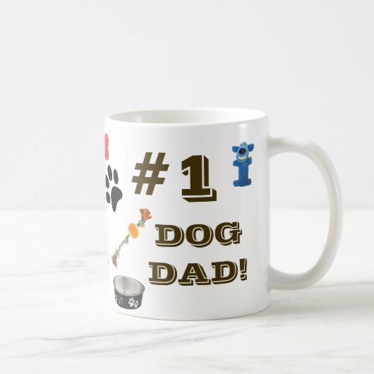 1 Hund Vater mit Dog Toy Graphics Kaffeemaschine T Kaffeetasse (Rechts)