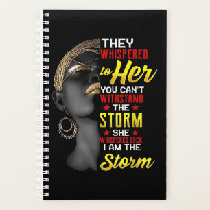 1 I Am The Strong African Queen Girls Black Histor Planer