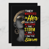 1 I Am The Strong African Queen Girls Black Histor Save The Date (Vorne/Hinten)