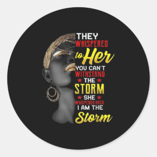 1 Ich bin die starke afrikanische Königin Girls B Runder Aufkleber