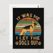 1 Ich war es, die Hunde Lassen. Postkarte (Vorne/Hinten)