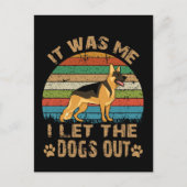 1 Ich war es, die Hunde Lassen. Postkarte (Vorderseite)