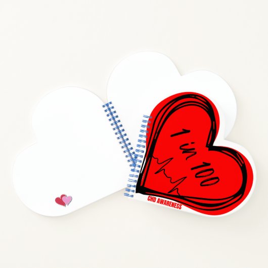1 in 100 CHD Awareness Heart Notebook Notizblock (Innenseite)