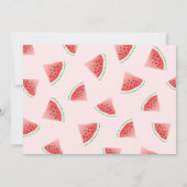 1 in A Melon Watermelon 1. Geburtstag Einladung (Rückseite)