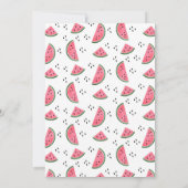 1 in A Melon Watermelon 1. Geburtstag Einladung (Rückseite)