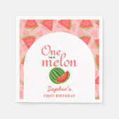 1 in A Melon Watermelon 1. Geburtstag Serviette (Vorderseite)