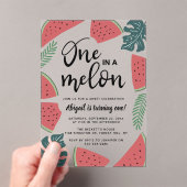 1 in einem Melon 1. Geburtstag Acryleinladungen (Insitu (Handheld))