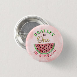 1 in einem Melon 1. Geburtstag Button