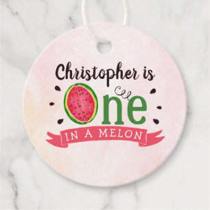 1 in einem Melon 1. Geburtstag Geschenkanhänger