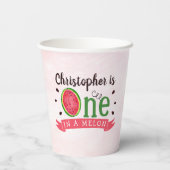 1 in einem Melon 1. Geburtstag Pappbecher (Rückseite)