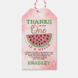 1 in einem Melon 1. Geburtstag Vielen Dank Geschenkanhänger