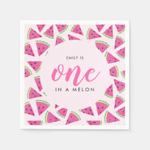 1 in einer Melone 1. Geburtstag Serviette