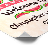 1 in Melon 1. Geburtstag Willkommen Poster (Ecke)