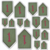 1. INF Infanterie Division Big Red 1 Contour Aufkleber (Vorderseite)