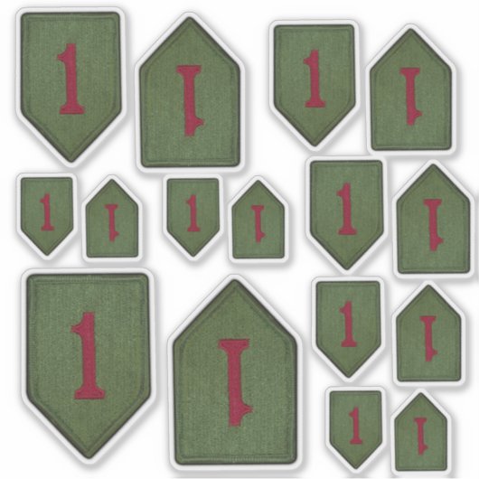 1. INF Infanterie Division Big Red 1 Contour Aufkleber (Vorderseite)