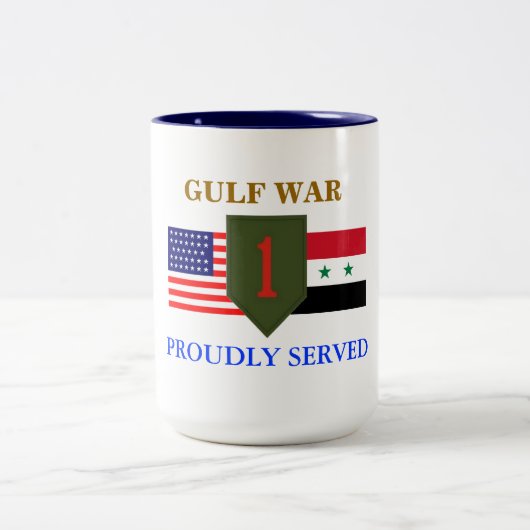 1. INFANTERIE-ABTEILUNGS-GOLFKRIEG-TASSE ZWEIFARBIGE TASSE (Mittel)