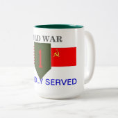 1. INFANTERIE-ABTEILUNGS-KALTER KRIEGS-TASSE ZWEIFARBIGE TASSE (VorderseiteRechts)