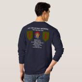 1. Infanterie-Abteilungs-langes Hülsen-T-Shirt T-Shirt (Schwarz voll)