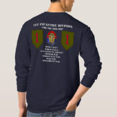 1. Infanterie-Abteilungs-langes Hülsen-T-Shirt T-Shirt (Rückseite)