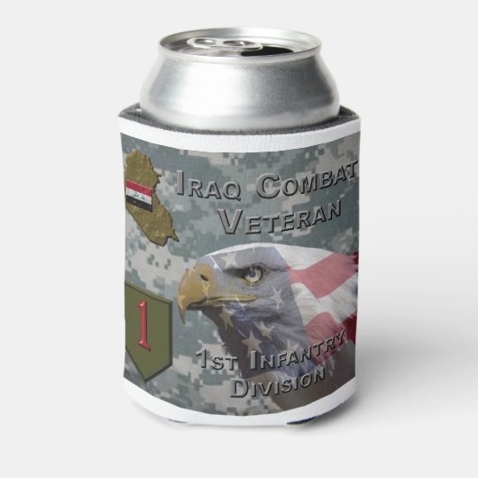 1. Infanterie Div Irak Combat Veteran Dosenkühler (Kanne Rückseite)