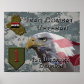 1. Infanterie Div Irak Combat Veteran Poster (Vorne)