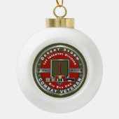 1. Infanterie Division Desert Storm Veteran Keramik Kugel-Ornament (Vorderseite)