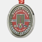 1. Infanterie Division Desert Storm Veteran Ornament Aus Metall (Links)