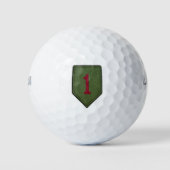 1. Infanterie groß rot 1 ein Veteran Veteranen Pat Golfball (Vorderseite)