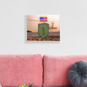 1. Infanterie großer roter 1 Veteranen-Tierpflaste Leinwanddruck (Insitu (Wohnzimmer))