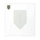 1. Infanterie-Patch Notepad Notizblock (Vorderseite)