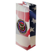 1. Infanterieabteilung "Big Red One" Geschenktüte Für Weinflaschen (Vorderseite Schrägansicht)