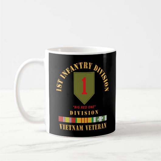 1. Infanterieabteilung - Big Red One - Vietnam Vet Kaffeetasse (Links)