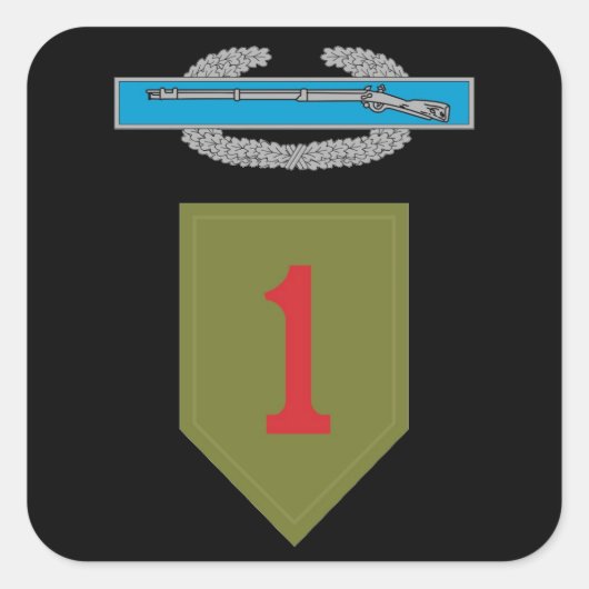 1. Infanterieabteilung CIB-Aufkleber Quadratischer Aufkleber (Vorderseite)