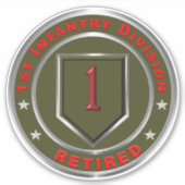 1. Infanterieabteilung: müde Aufkleber (Vorderseite)